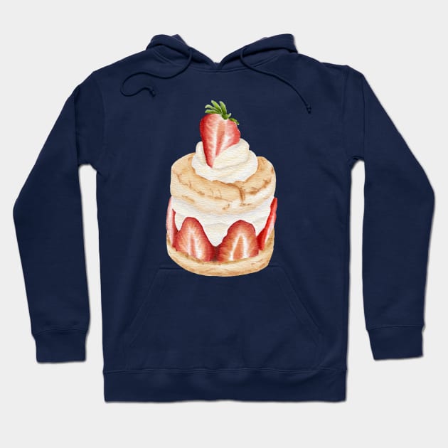 strawberry shortcake, yummy, lovely design Hoodie by Kate Dubey